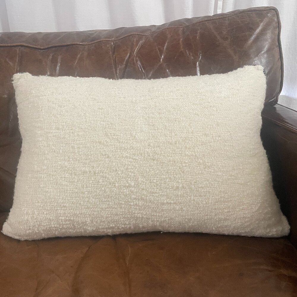 NWT cream boucle Magnolia lumbar throw pillow cover